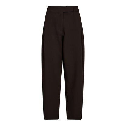 Co’Couture - VolaCC Carrot Pleat LL Pant - Dark Brown