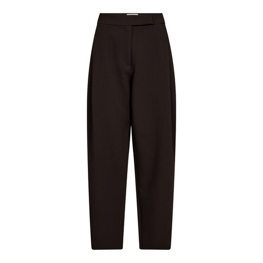 Co’Couture - VolaCC Carrot Pleat LL Pant - Dark Brown