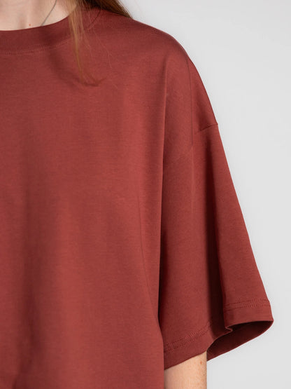 Les Soeurs - Boxy T-Shirt Tiara - Bordeaux