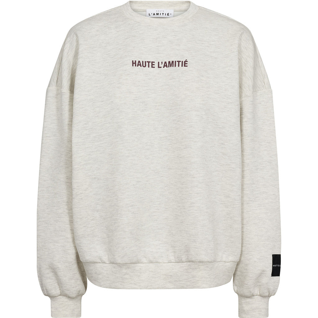 Haute L’Amitié -  Back Print Studio Sweat - Pearl Melange