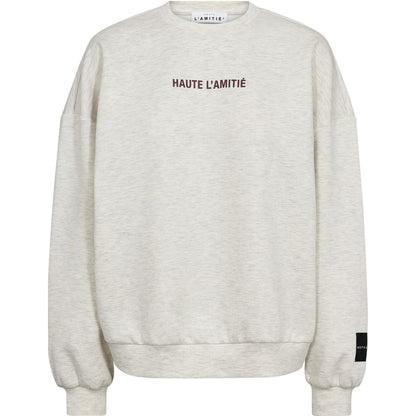 Haute L’Amitié -  Back Print Studio Sweat - Pearl Melange