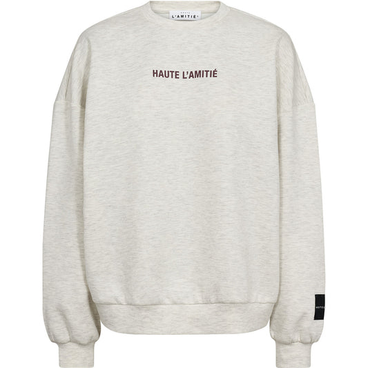 Haute L’Amitié -  Back Print Studio Sweat - Pearl Melange