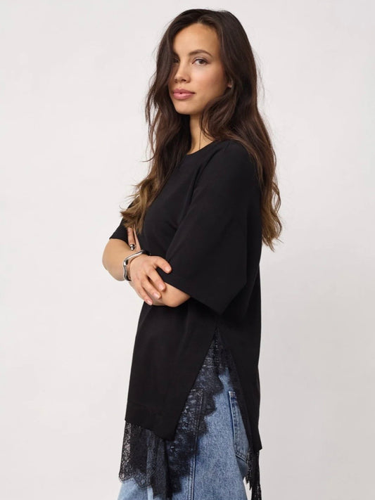 Co’Couture - LarsonCC Mix Lace Tee