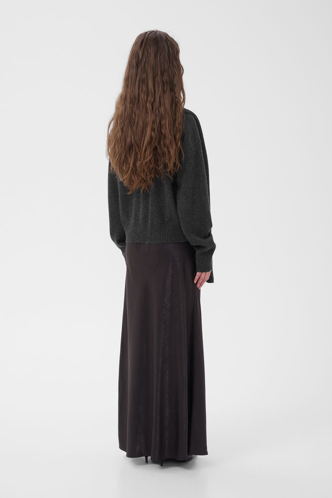 My Essential Wardrobe - MWTracy Knit Scarf Pullover - Dark Grey Melange