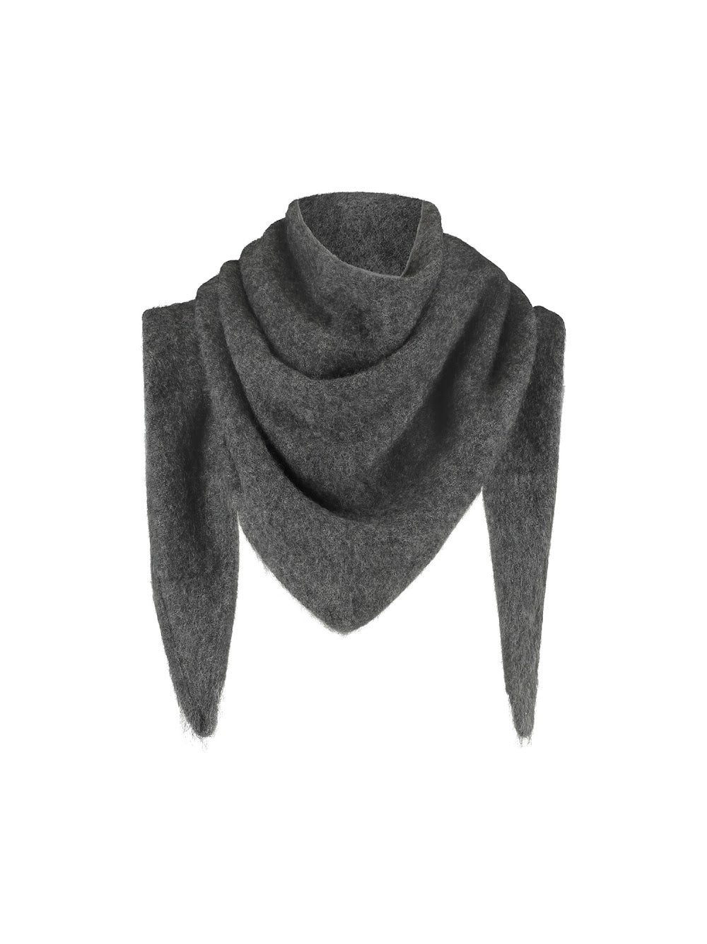 CATWALK JUNKIE. - Super Soft Merino Triangle Scarf - Dark Grey Melange
