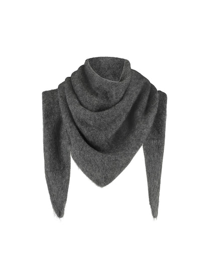 CATWALK JUNKIE. - Super Soft Merino Triangle Scarf - Dark Grey Melange