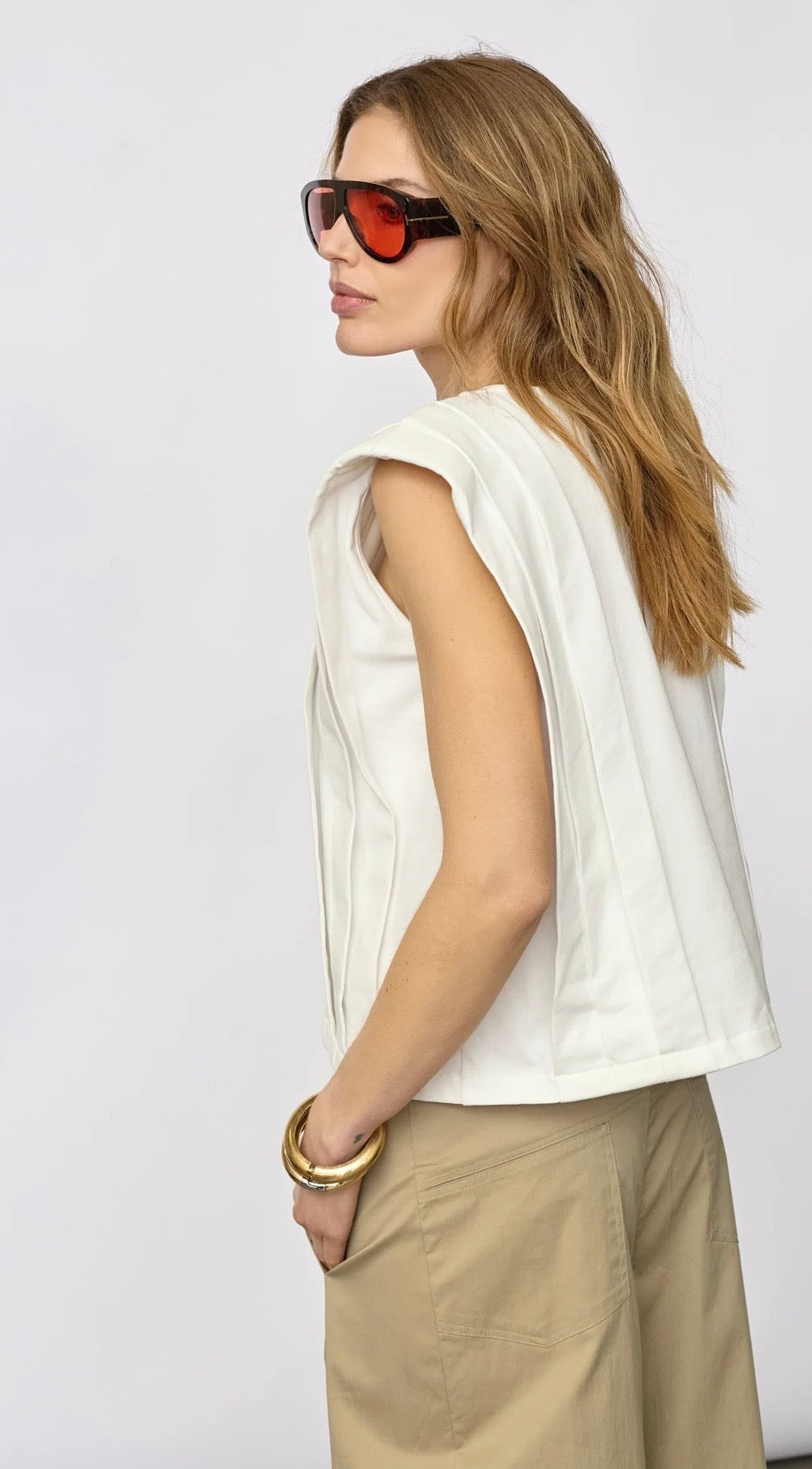 Co’Couture - Zelicc padded pleat top
