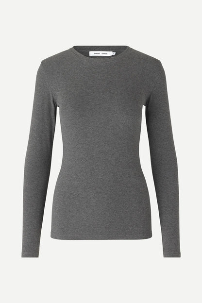 Samsøe Samsøe - ALEXA LS - Dark Grey Mel.
