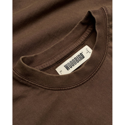 Woodbird - WBJuno Warp Acid Tee - Washed Brown