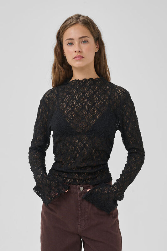 My Essential Wardrobe - MWEtta Turtleneck Blouse - Black