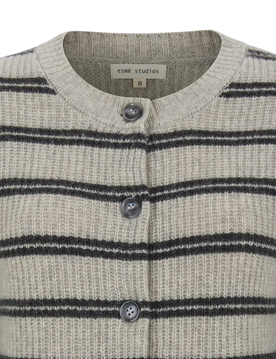 Esmé Studíos - ESFiro Cardigan - Pure Cashmere stripe