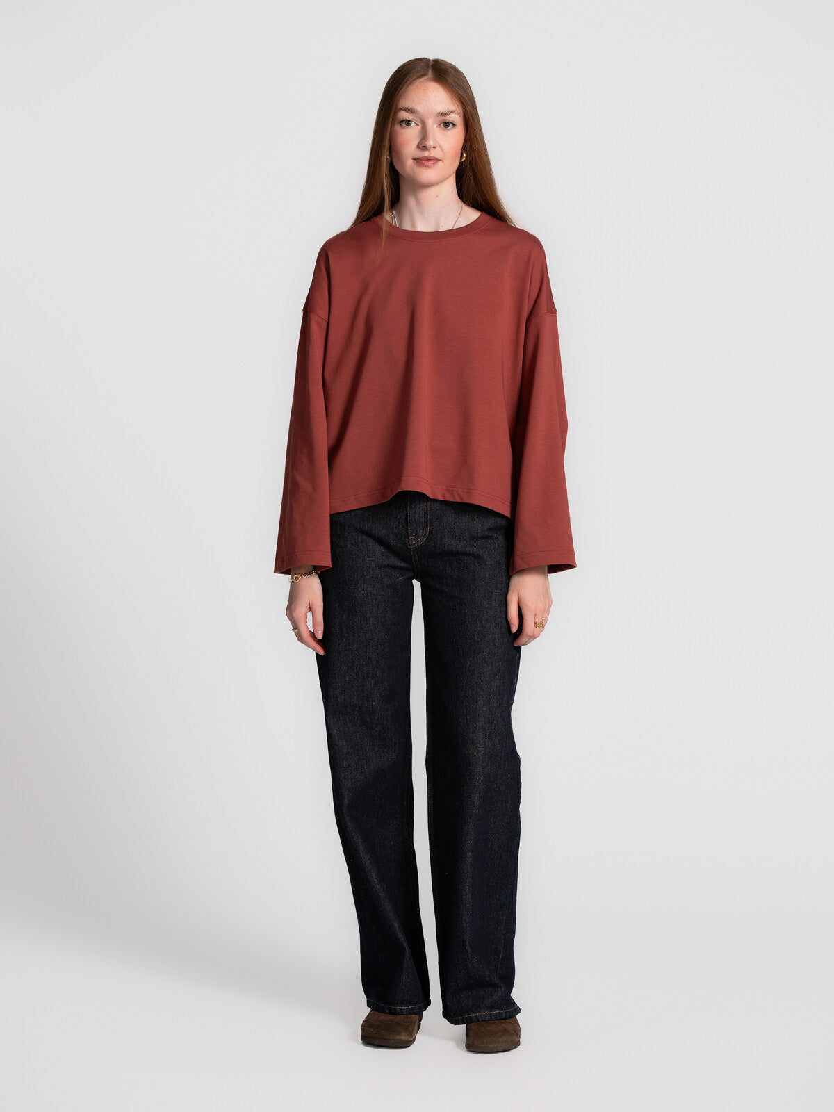 Les Soeurs - lange mouwen T-shirt Aline - Bordeaux