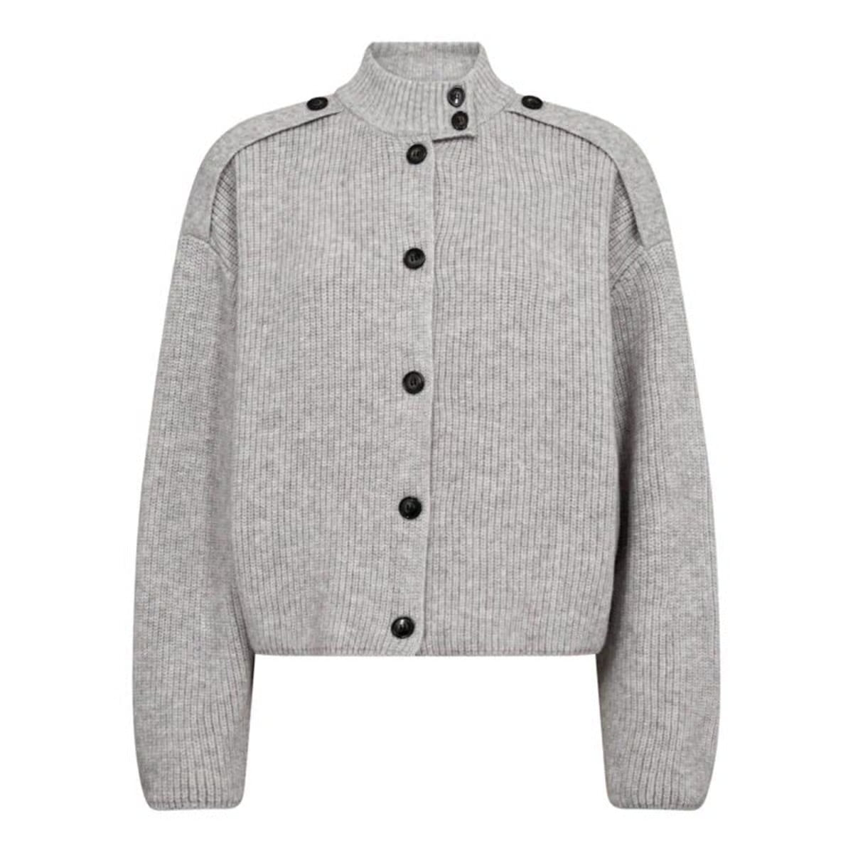 Co’Couture - RowCC Utility Cardigan - grey melange