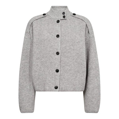 Co’Couture - RowCC Utility Cardigan - grey melange