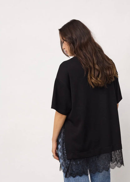 Co’Couture - LarsonCC Mix Lace Tee