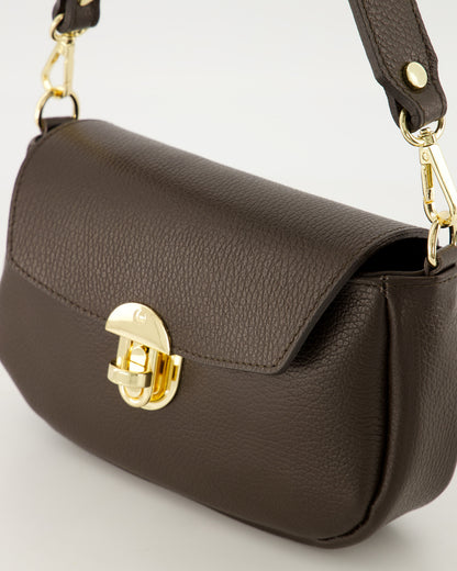 Schouder/crossbody tas Loekie Bruin