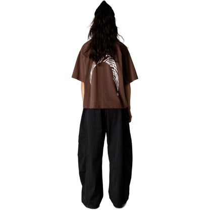 Woodbird - WBJuno Warp Acid Tee - Washed Brown