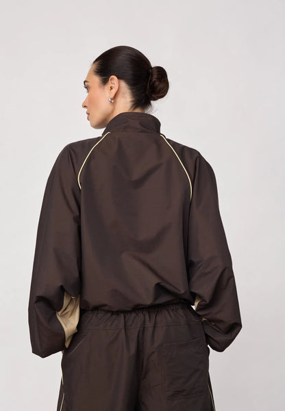 Co’Couture - AloraCC Block Jacket Dark Brown