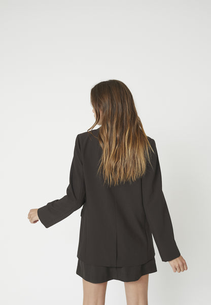 Co’Couture - VolaCC Single Oversize Blazer - Dark Brown