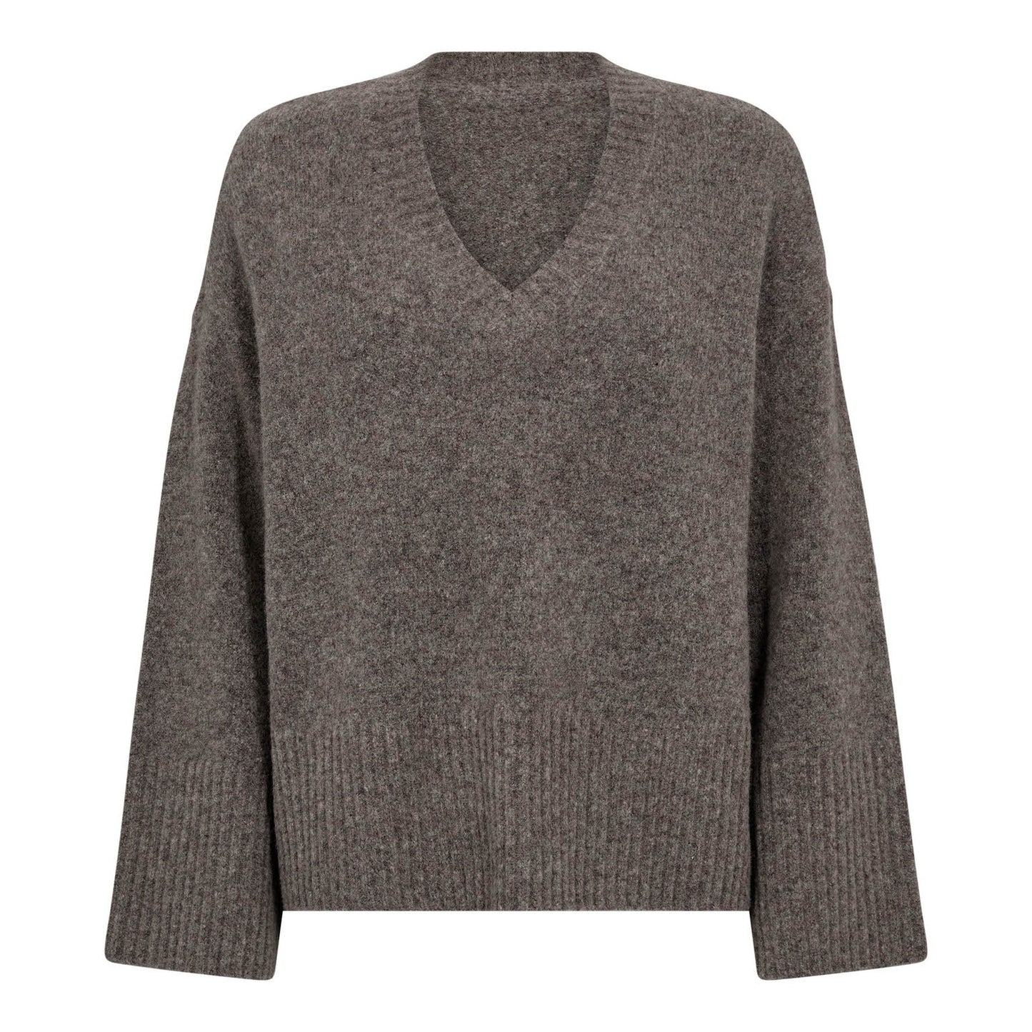 Co’Couture - RogerCC V-Neck Knit Walnut