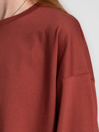 Les Soeurs - lange mouwen T-shirt Aline - Bordeaux