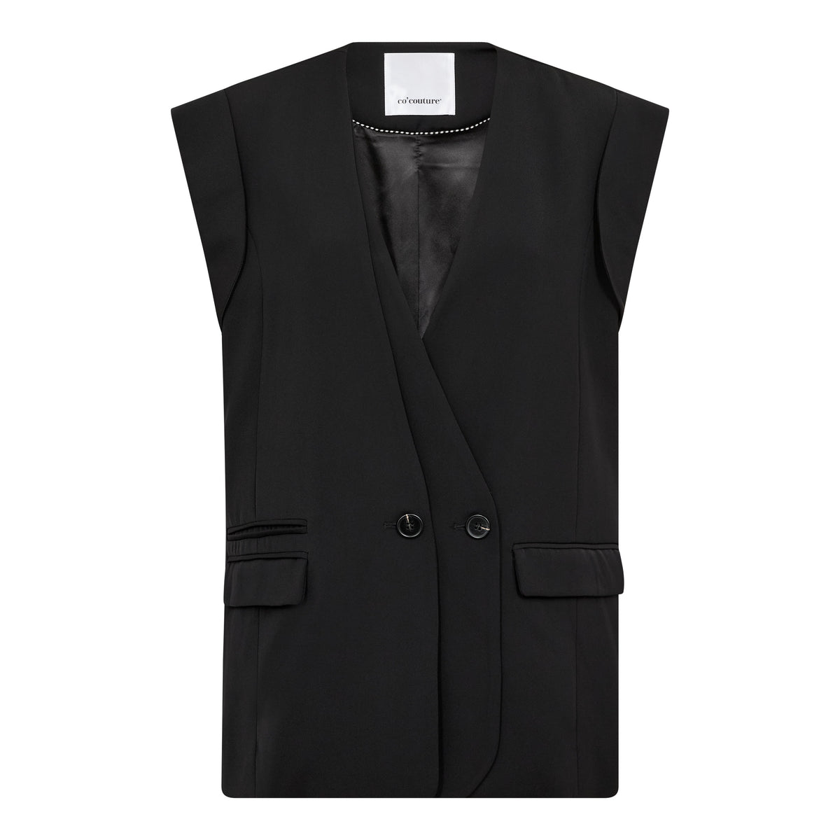 Co’Couture - AminaCC Double Layer Vest - Black