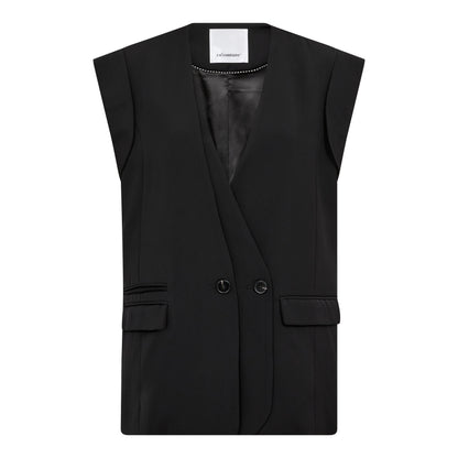 Co’Couture - AminaCC Double Layer Vest - Black