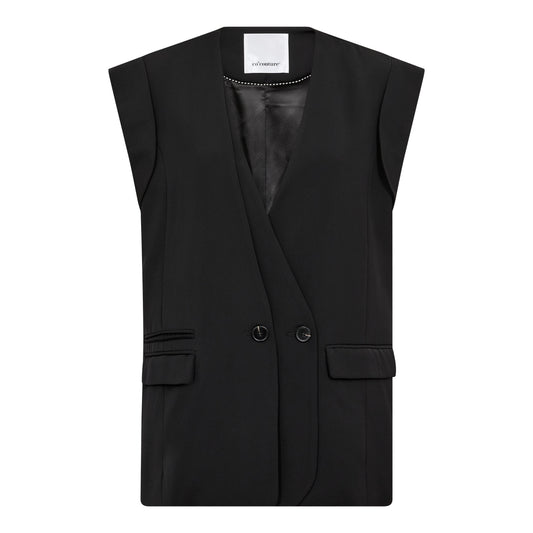 Co’Couture - AminaCC Double Layer Vest - Black