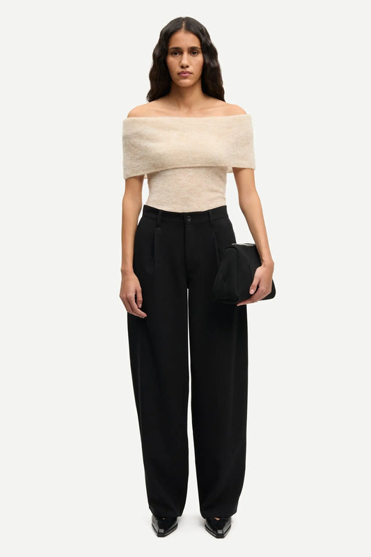 Samsøe Samsøe - Saharper Pleat Trousers Black