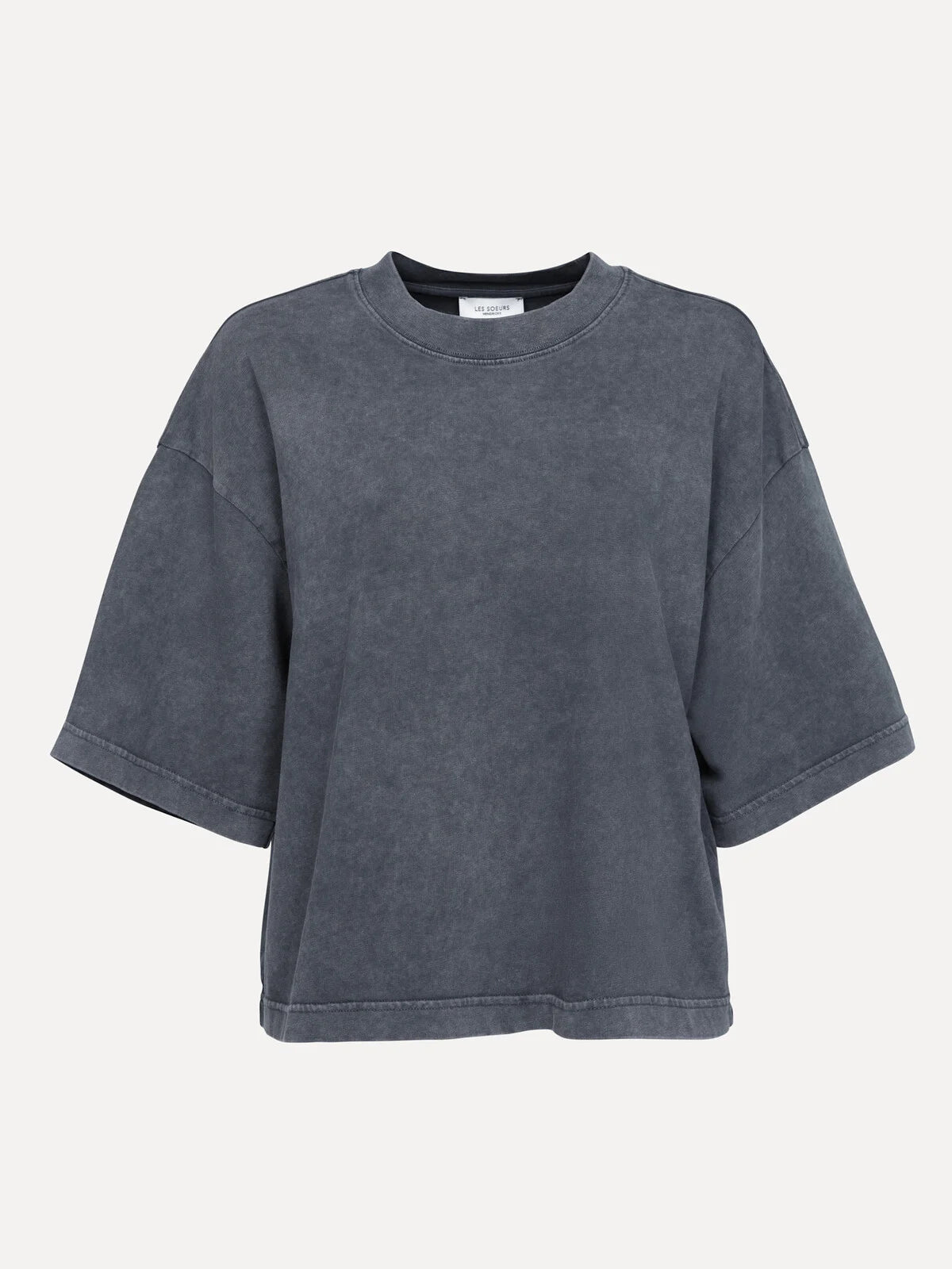 Les Soeurs - Boxy T-Shirt Tiara - Grey Washed