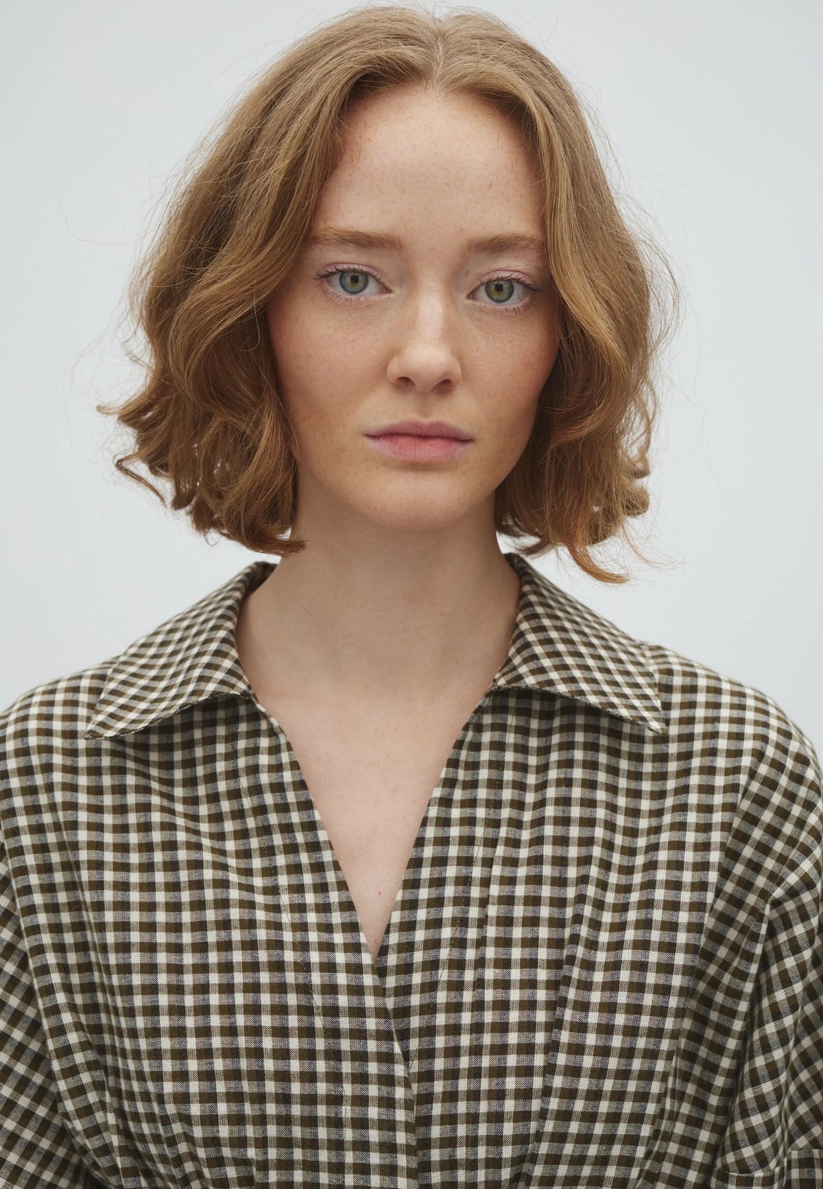MbyM - Isidor-M Blouse - Smoked Olive Check