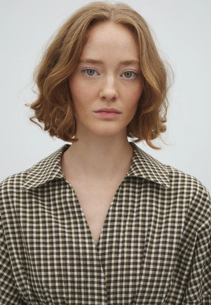 MbyM - Isidor-M Blouse - Smoked Olive Check
