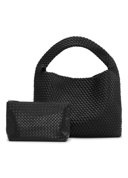 SUI AVA - Woven Daily Shopper + Pouch - Black