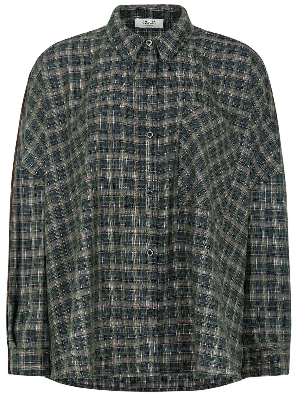 TOODAY - TDDina Oversize Shirt - Green Check