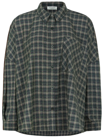 TOODAY - TDDina Oversize Shirt - Green Check