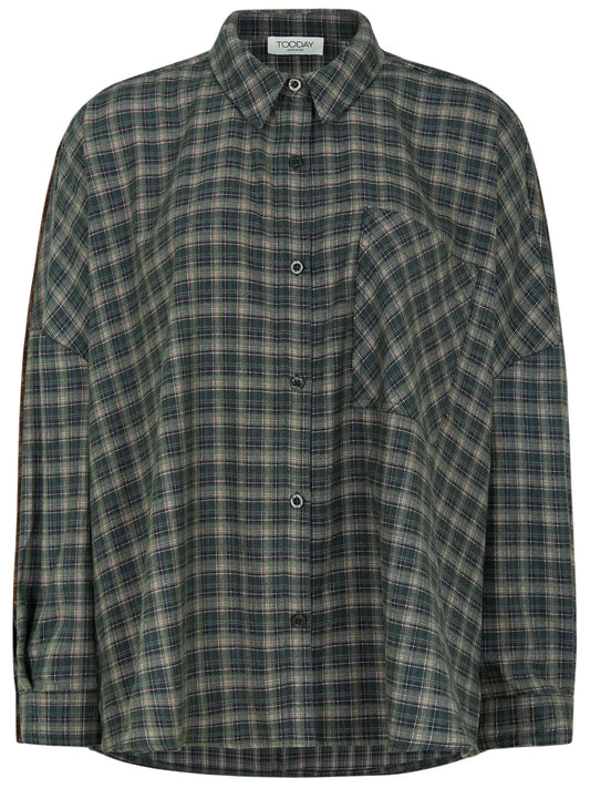 TOODAY - TDDina Oversize Shirt - Green Check