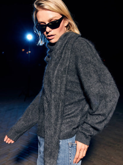 CATWALK JUNKIE. - Super Soft Merino Knit - Dark Grey Melange