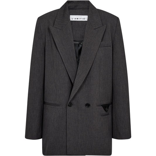 Haute L’Amitié - Premiere Oversize Triangle Blazer - Grey Melangé