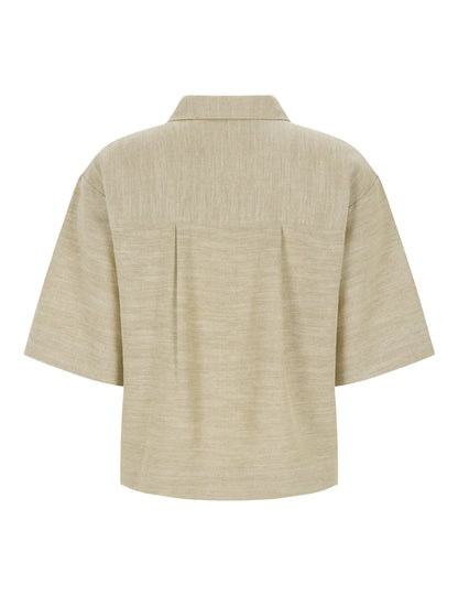 Esmé Studios - ESKaya Boxy Blouse - Brownie Mélange