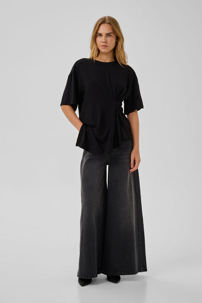 My Essential Wardrobe - MWNupti Drape Tee - Black