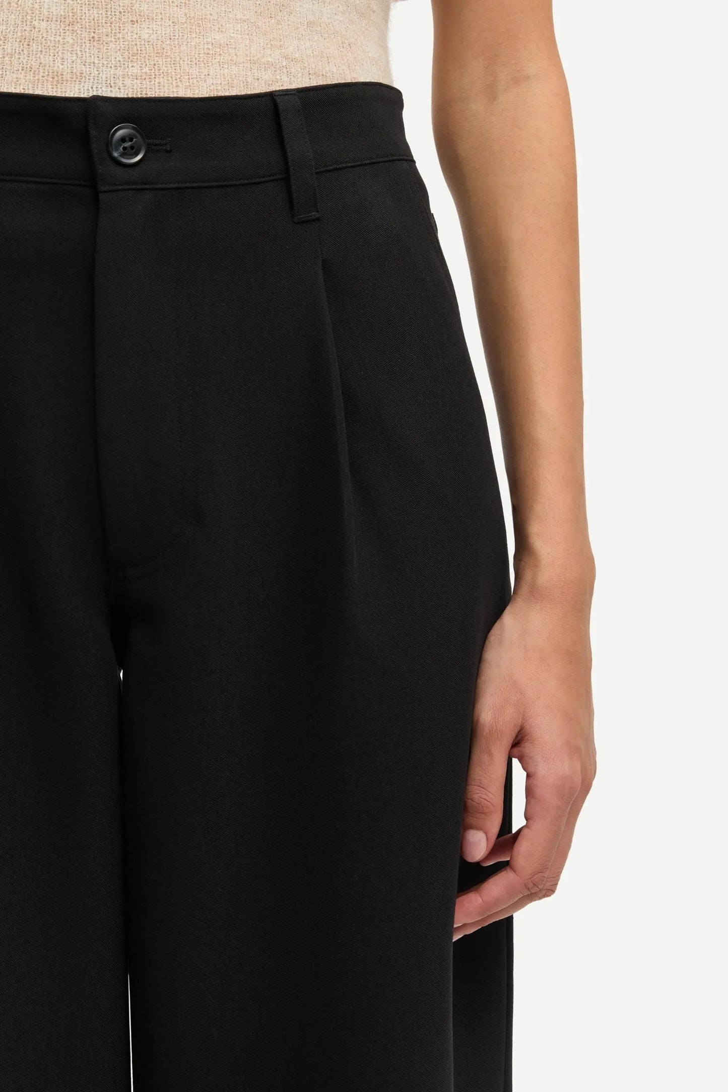 Samsøe Samsøe - Saharper Pleat Trousers Black