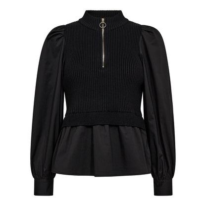 Co’Couture - ElisabethCC Mix Zip Knit
