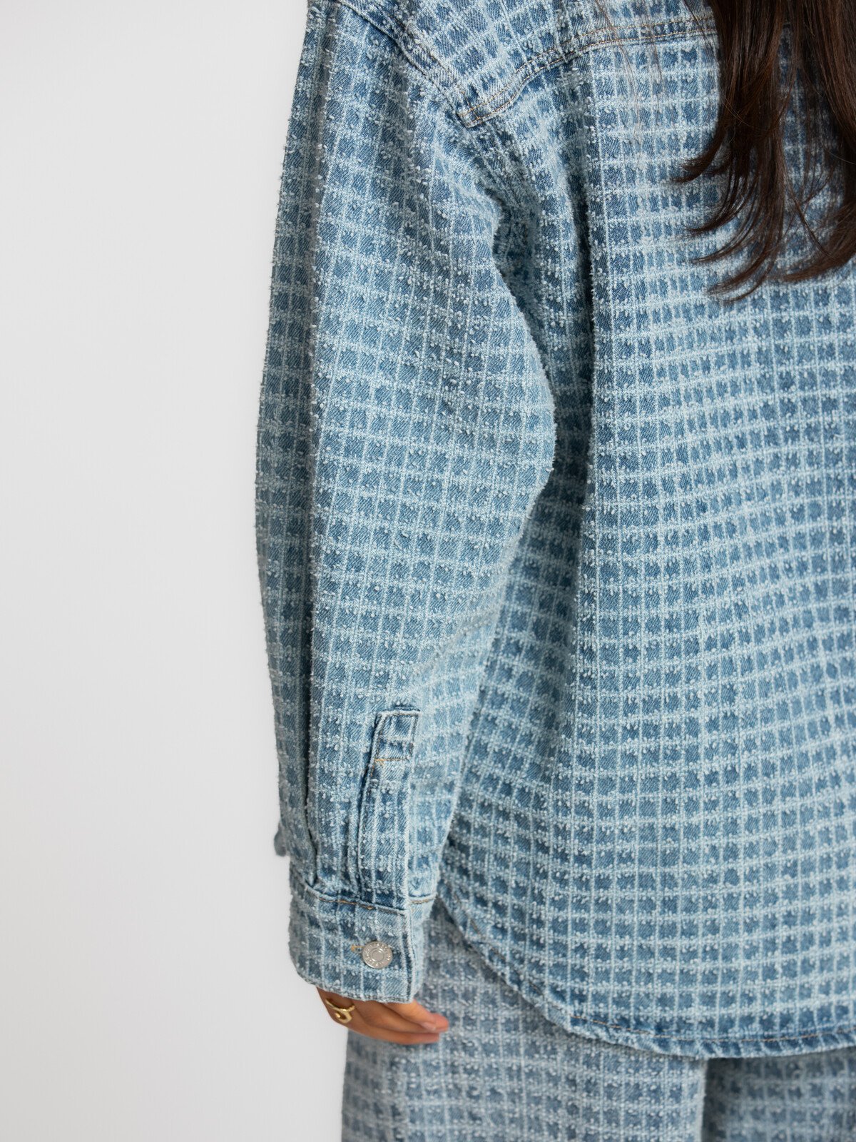 Les Soeurs - Textured denim shirt Cosette