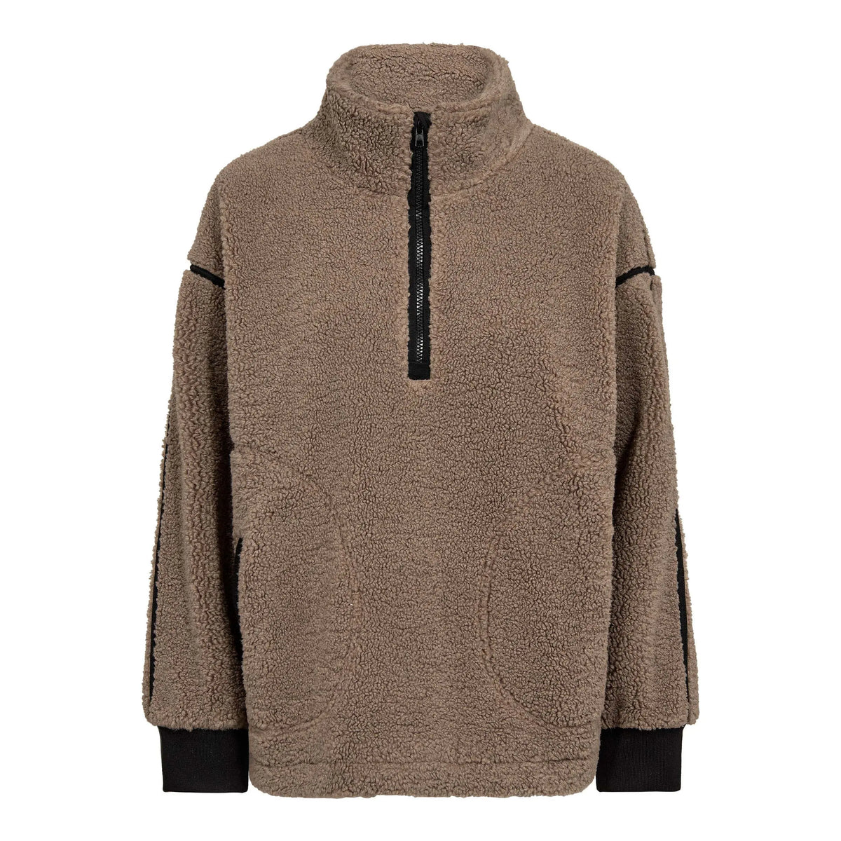 Co’Couture - MadinCC Fleece Anorak - Walnut
