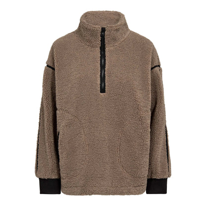 Co’Couture - MadinCC Fleece Anorak - Walnut