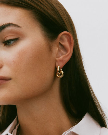 EDBLAD - Chunky Eternal Earrings Gold