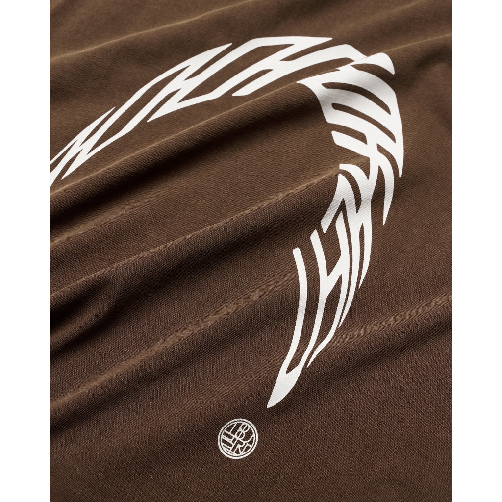 Woodbird - WBJuno Warp Acid Tee - Washed Brown
