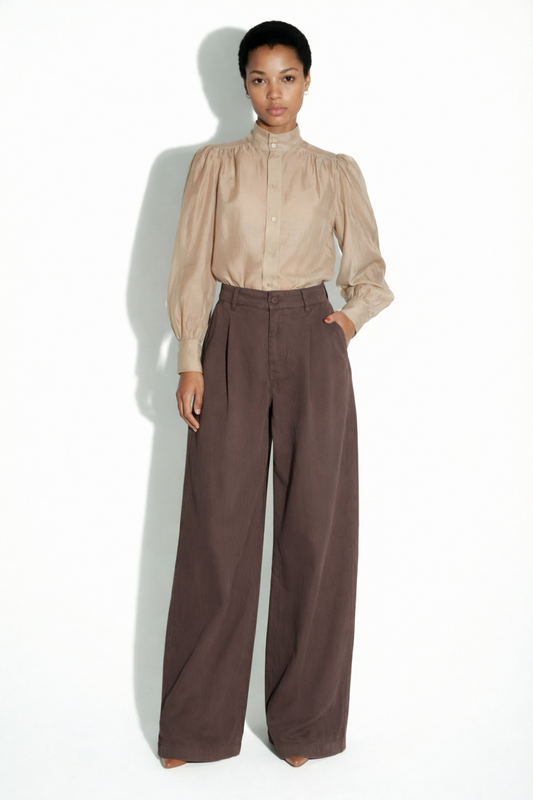IMPREVU - Chocoladebruine Rio Lycoell-broek
