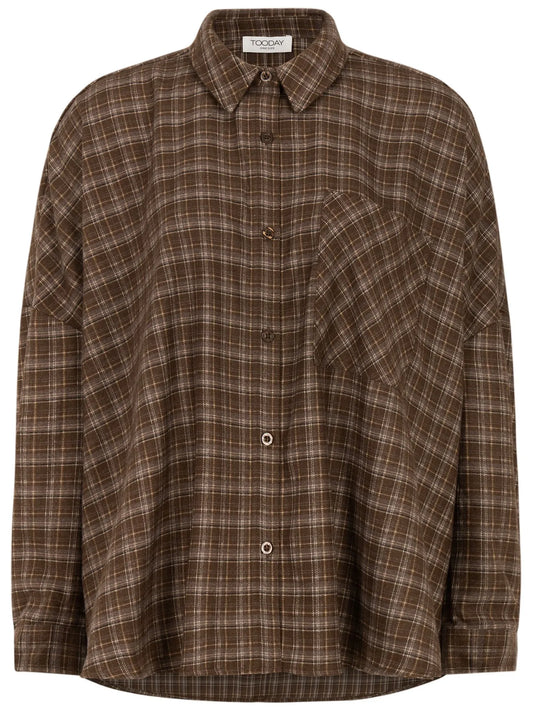 TOODAY - TDDina Oversize Shirt - Brown check