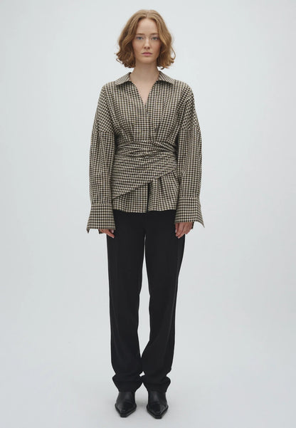 MbyM - Isidor-M Blouse - Smoked Olive Check